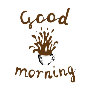 Kroki ve kahve sıçraması Kupası, illüstrasyon vektör