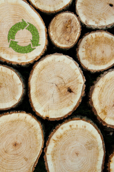 Stacked Logs, Natural Background