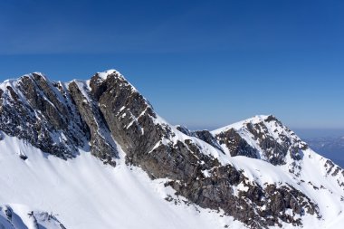 krasnaya polyana, sochi, Rusya'nın dağ manzarası