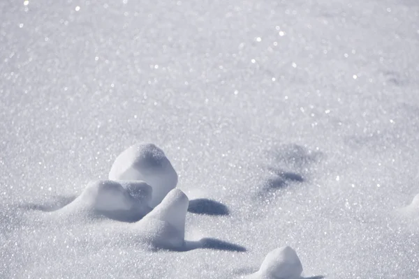 Chumáče sněhu, zimní — Stock fotografie