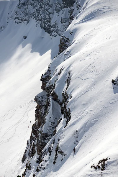 Snowy mountain slope. — Stock Photo, Image
