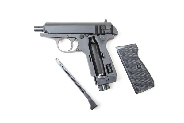 Pistola desmontada, isolada — Fotografia de Stock