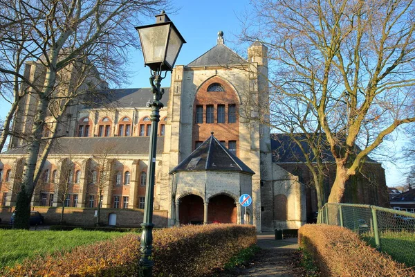 Die Außenfassade Der Kirche Grote Kerk Veere Zeeland Niederlande — Stockfoto