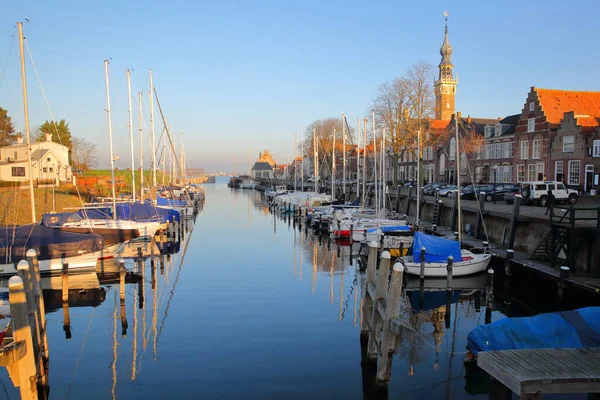 Veere Pays Bas Décembre 2020 Marina Port Les Bâtiments Historiques — Photo