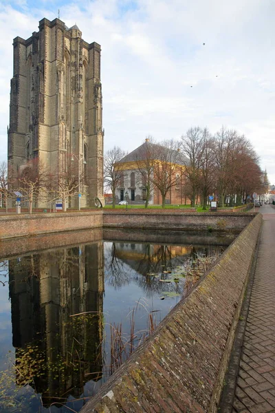 Reflections Sint Lievensmonstertoren Saint Lievens Monster Church Tower Található Kerkplein — Stock Fotó