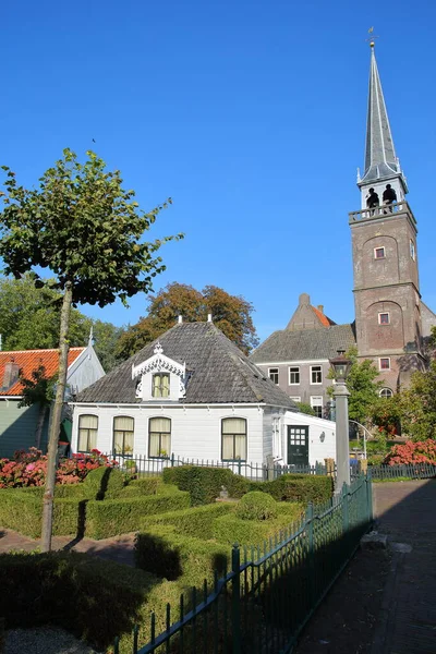 Broek Waterland Een Klein Stadje Met Traditionele Oude Beschilderde Houten — Stockfoto