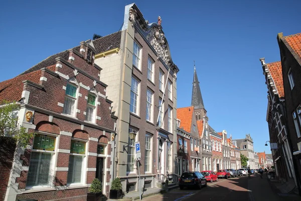 Monnickendam Niederlande September 2020 Historische Häuserfassaden Entlang Der Straße Noordeinde — Stockfoto