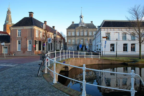 Исторический Центр Города Weesp Небольшой Городок Расположенный Востоке Амстердама Северная — стоковое фото