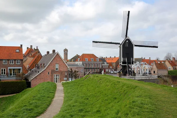 Stary Port Heusden Brabancja Północna Holandia Ufortyfikowane Miasto Położone Hertogenbosch — Zdjęcie stockowe