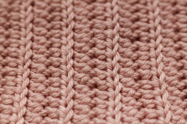 Tığ işi kumaş dokusu arka planının makro ayrıntıları. 