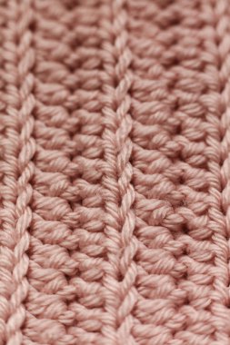 Tığ işi kumaş dokusu arka planının makro ayrıntıları. 