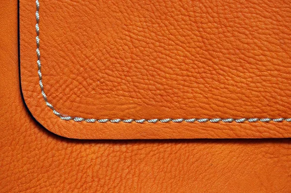 Fond Texture Cuir Orange — Photo