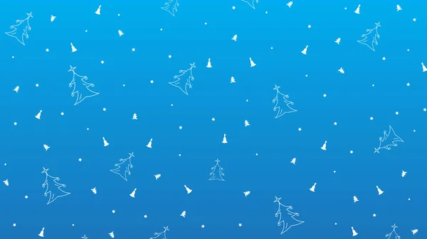 Año Nuevo Patrón Fondo Azul Con Víspera Navidad Estrellas — Archivo Imágenes Vectoriales