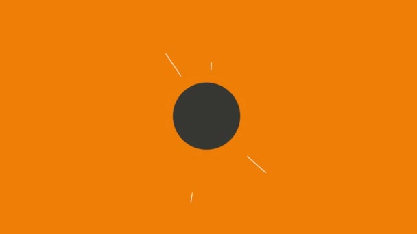 丸みを帯びた爆弾アニメーションベクトルオレンジの背景 — ストック動画