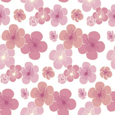 kiraz çiçeği vektör desen kumaş için