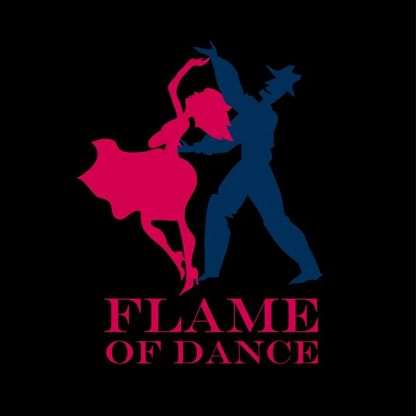 Plakát salsa černém pozadí. dva tance latinské tance vektor — Stockový vektor