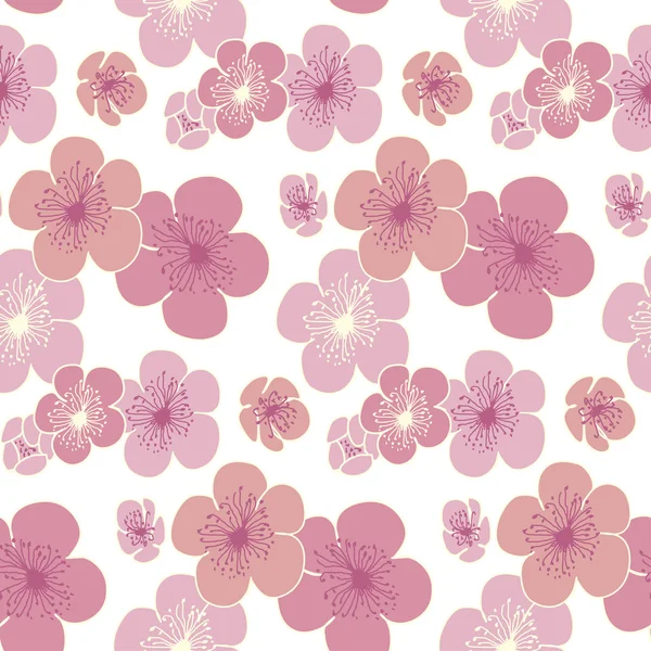 生地の桜ベクトル パターン — ストックベクタ