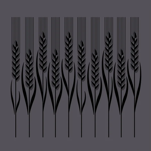 Ilustración de trigo de estilo de lujo — Vector de stock