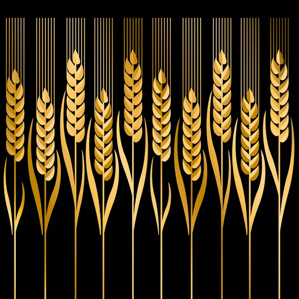 Decorative wheat field — Stock Vector