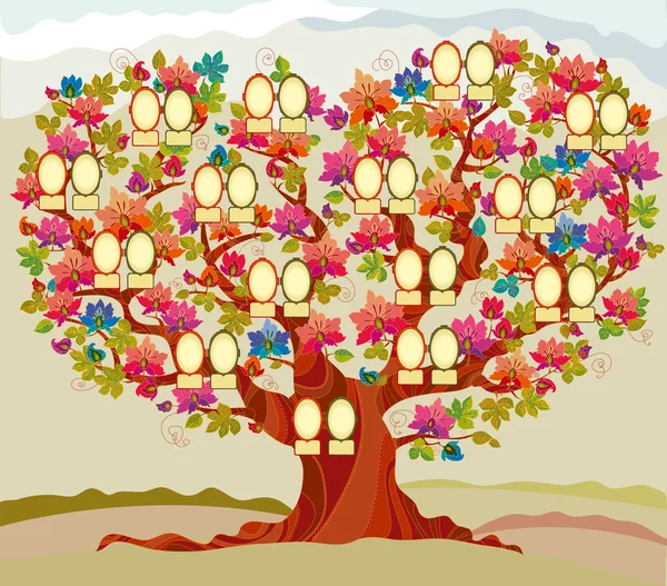 Decorative family tree — Stock Vector