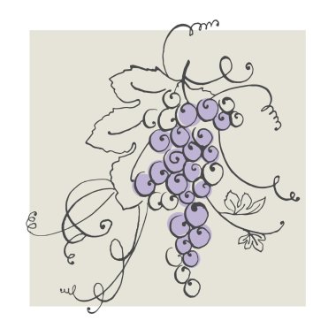 elle çizilmiş üzüm