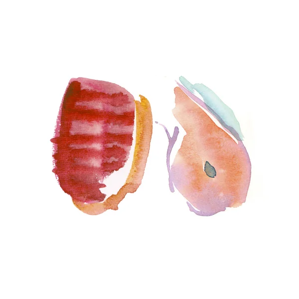 Filet de poisson aquarelle dessiné à la main — Photo