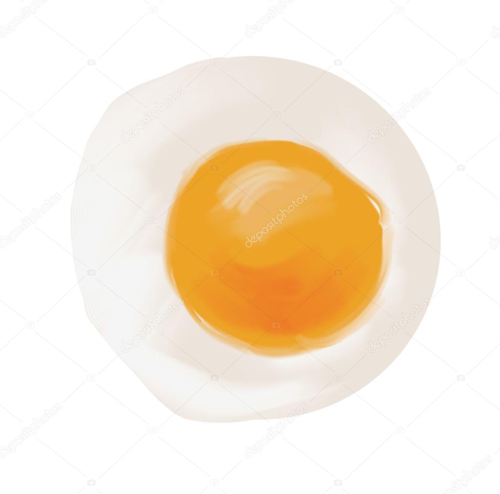breakfast fried egg digital illustration