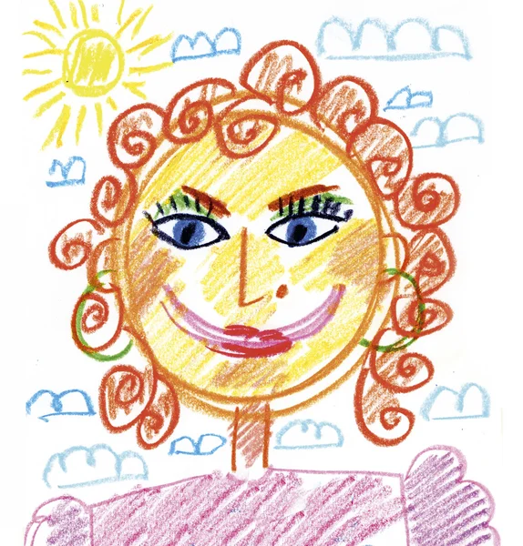 pastel pencil hand drawn illustration