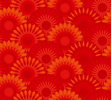 kırmızı Çin çiçek tasarlamak vektör çizim