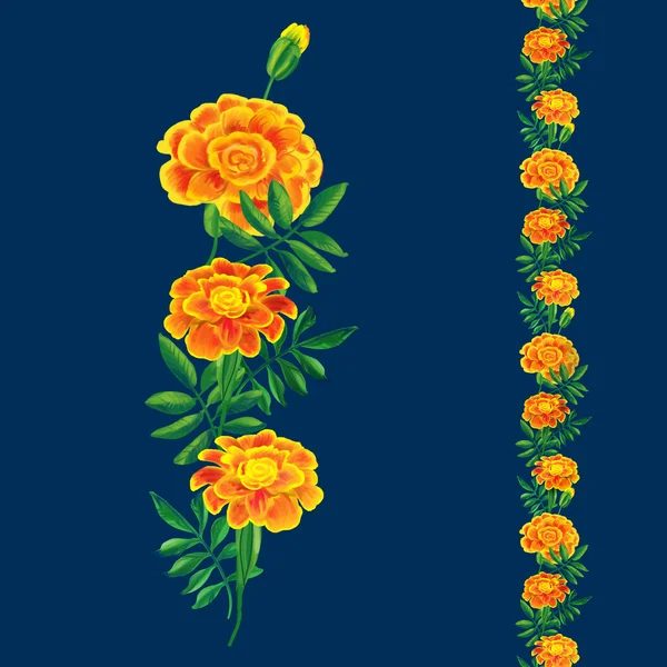 Oranžový měsíček kytice rastrový obrázek — Stock fotografie