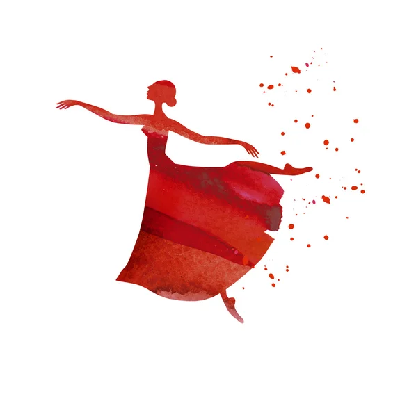 Danse ballet aquarelle illustration — Photo