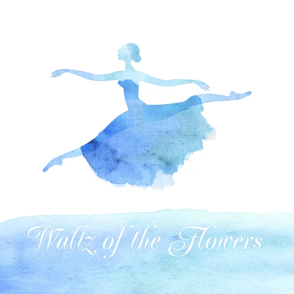 Ballet dancer watercolor illustration — Stock Photo, Image