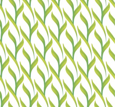 zarif çim desen vektör çizim