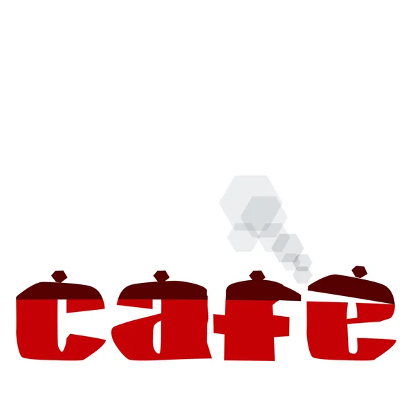 Векторная иллюстрация букв кафе — стоковый вектор