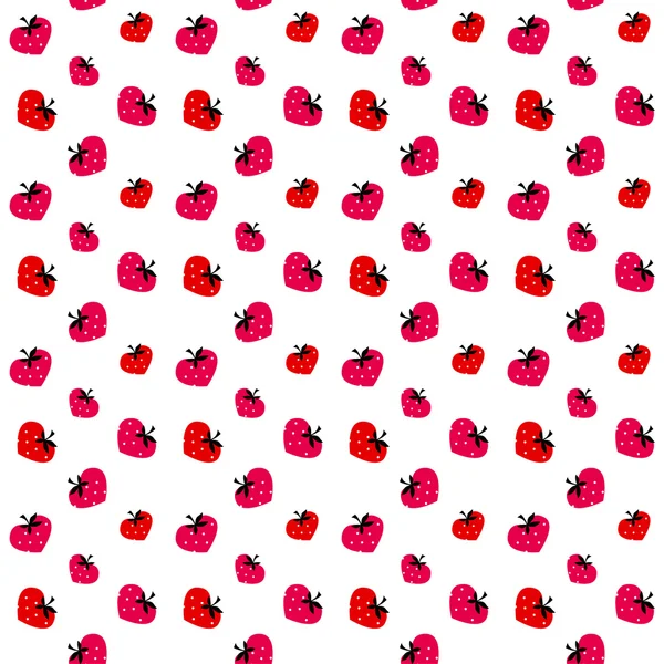 Geometrie Erdbeer Muster Vektor Illustration — Stockvektor