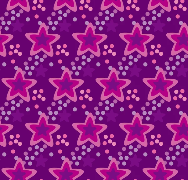 Estrella violeta patrón vector ilustración — Vector de stock