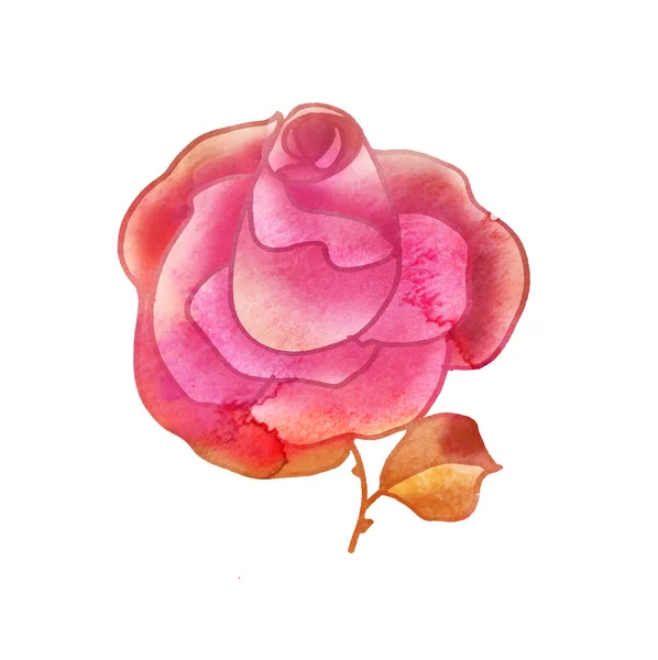 Rote Farbe Aquarell gemalt rosa — Stockfoto