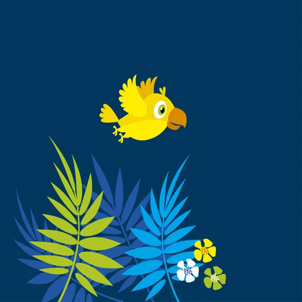 Яркая цветовая векторная иллюстрация попугая — стоковый вектор