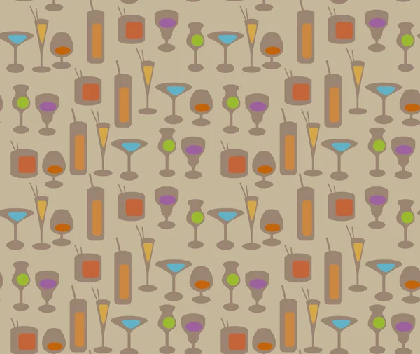 Cocktail herhalend patroon vectorillustratie — Stockvector
