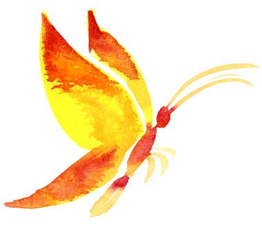 el yapımı suluboya kelebek