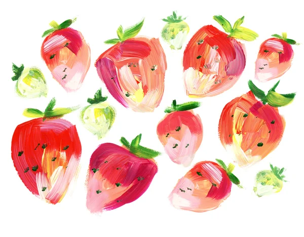 Illustration dessinée à la main à la fraise — Photo