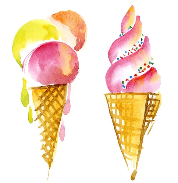 Ilustração de sorvete — Fotografia de Stock