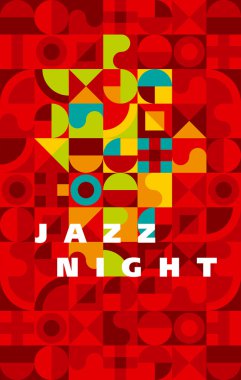 derin renk geometri şablon vektör poster