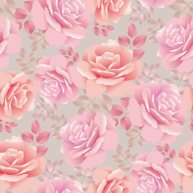 Gül desen vektör çizim