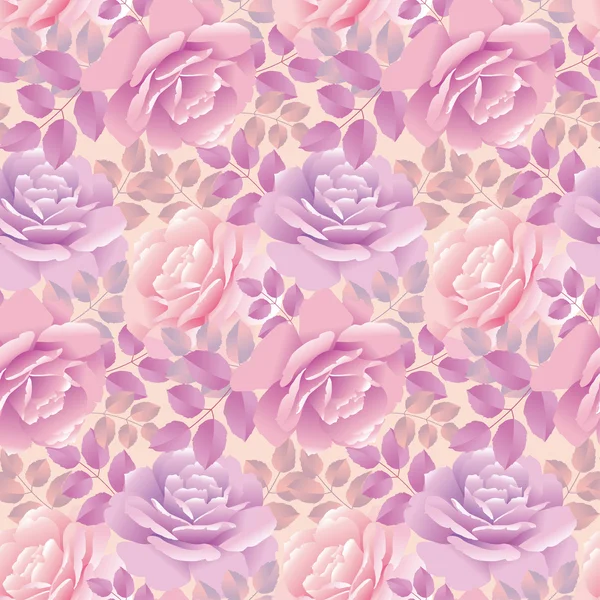 Illustration vectorielle riche motif rose moderne — Image vectorielle