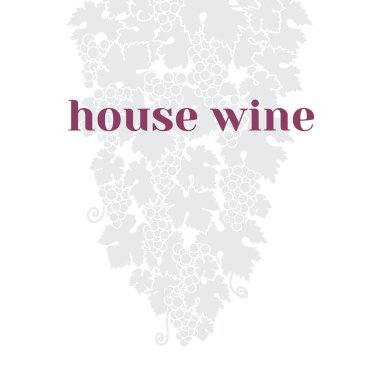 invitatio şarap etiket için gri üzüm demet vektör çizim