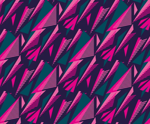 Couleur rose brillant échantillon de tissu sans couture. motif géométrique cygne — Image vectorielle