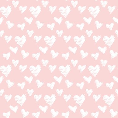 el çekilmiş soluk renk kalp seamless modeli 