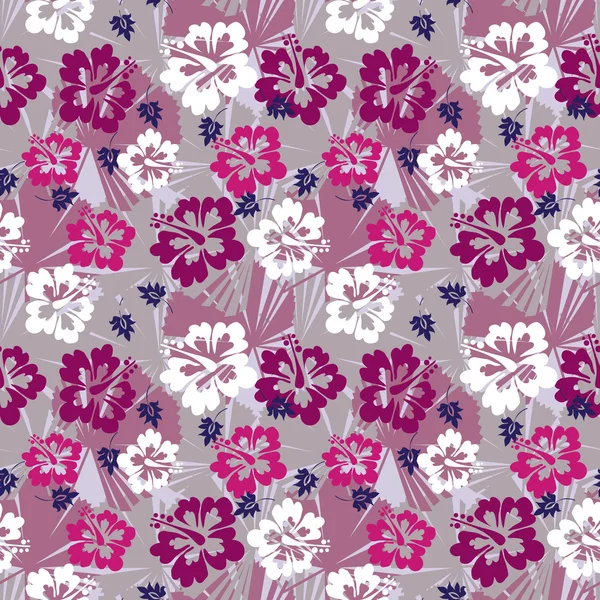 Motif vectoriel floral tropical sans couture — Image vectorielle