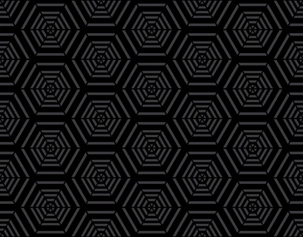 Schwarz-weiße Geometrie Linie nahtlose Muster. Vektorillustration — Stockvektor